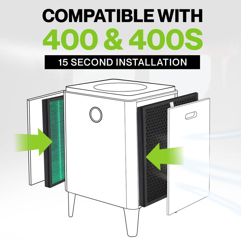 Durabasics Replacement Compatible with 400/400S Airmega Max 2, High Performance HEPA and Activated Carbon Filter for Air Purifier, 2-Pack - Image 4